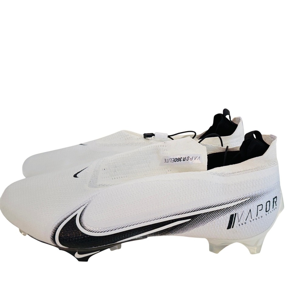Nike Vapor Edge 360 Elite Football Cleats Mens Size 16 White Black CV6282-108